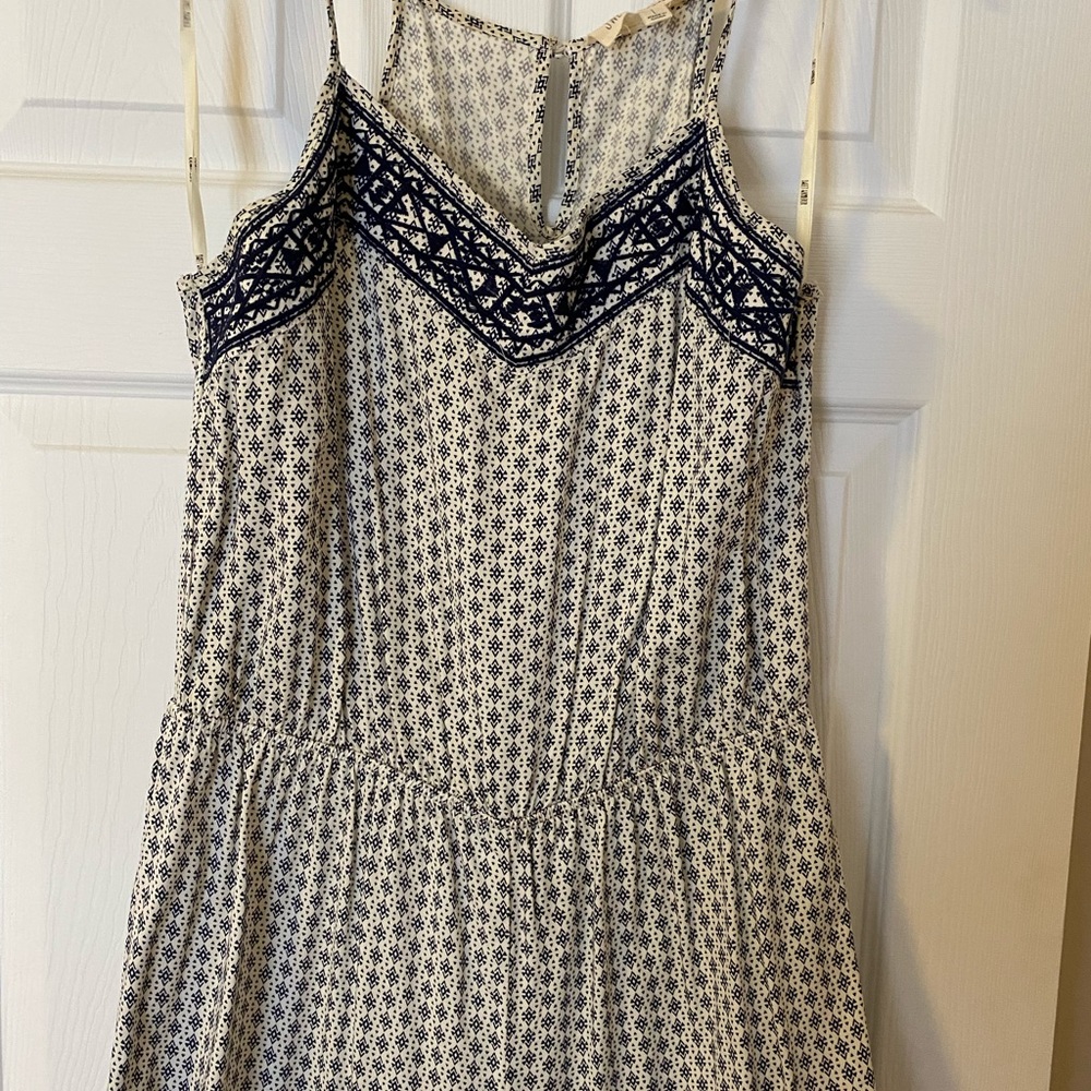 White and blue romper